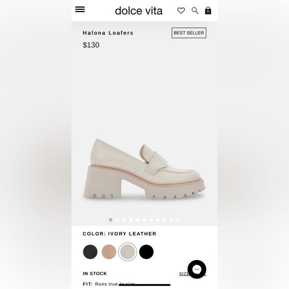 Dolce Vita ivory loafers size 7.5. Only worn around the house. Great condition. - Picture 3 of 7